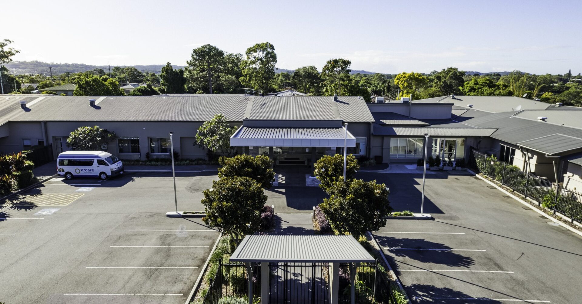 Front entrance slacks creek arcare aged care exterior